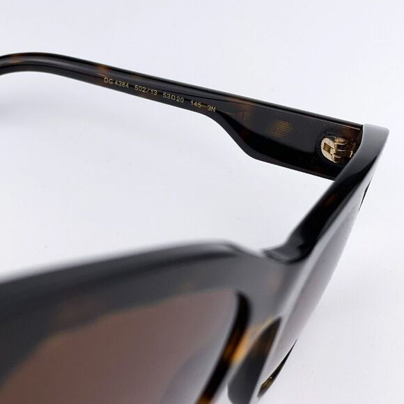 NEW D&G DG4384 502/13 Havana Brown Gradient Square Women Sunglasses - Picture 8 of 10
